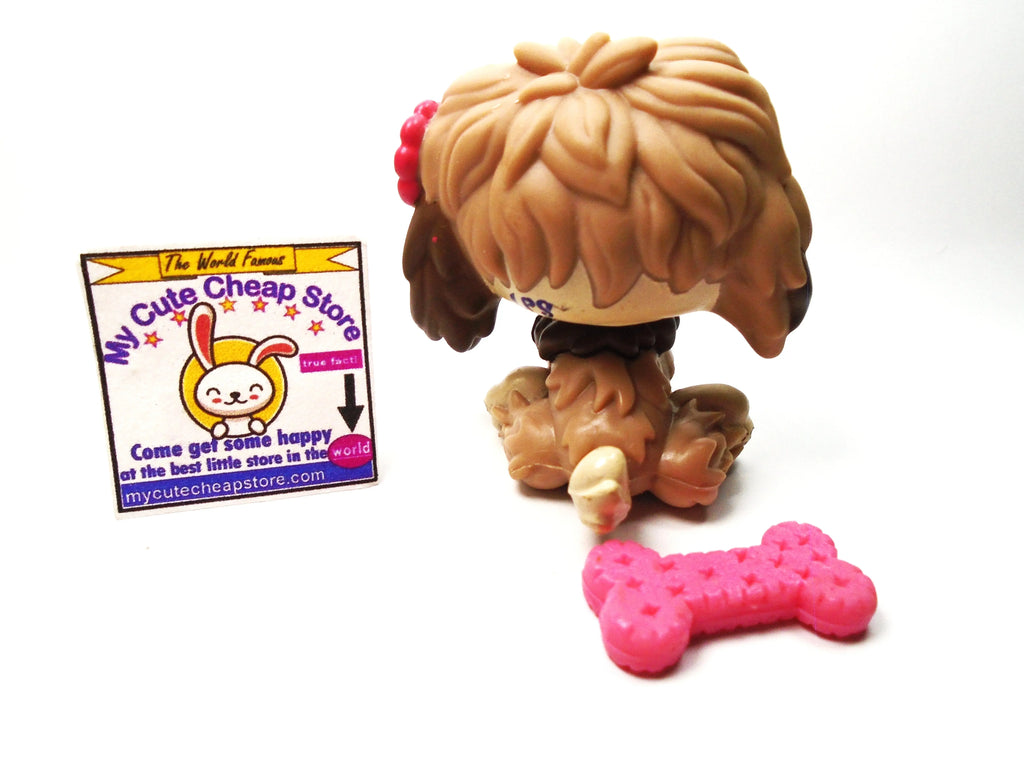 Littlest Pet Shop Brown Sheepdog #1816 with a boneβ My Cute Cheap