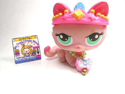 Littlest Pet Shop Crouching cat #1345 with accessories - My Cute Cheap Store