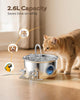 Stainless Steel Cat Water Fountain: Cat Fountain with 6 Filters + 3 Sponges - 88oz/2.6L Pet Water Fountain for Cats Inside - Silent Cats Water Bowl Dispenser Kitty Drinking Fountains
