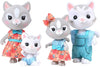 Honey Bee Acres The Purringtons Cat Family, 4 Miniature Doll Figures, Small