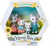 Honey Bee Acres The Purringtons Cat Family, 4 Miniature Doll Figures, Small