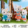 Honey Bee Acres The Purringtons Cat Family, 4 Miniature Doll Figures, Small
