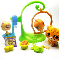 Littlest Pet Shop Leopard #388 with accessories and 2 parakeets My Cute Cheap Store