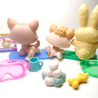 Littlest Pet Shop Mommy and Baby Husky #1012 #1013 with accessories My Cute Cheap Store