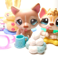 Littlest Pet Shop Mommy and Baby Husky #1012 #1013 with accessories My Cute Cheap Store