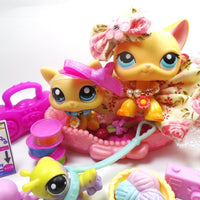 Littlest Pet Shop short hair cat #339 "Brooke " with Unique and Cute accessories and a Cricket and Kitten My Cute Cheap Store