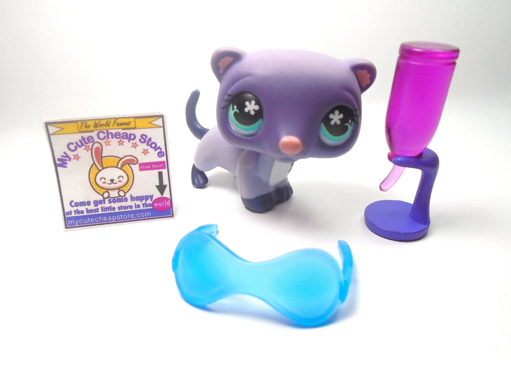 Littlest Pet Shop Purple Ferret #482 with accessories My Cute Cheap Store
