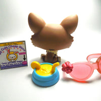 Littlest Pet Shop Welsh Corgi dog #1864 with accessories My Cute Cheap Store