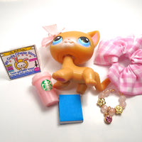 Littlest Pet Shop short hair cat #71 with cute accessories - My Cute Cheap Store