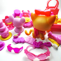 Littlest Pet Shop short hair cat #339 "Brooke "and a Mouse with original and unique lot of accessories My Cute Cheap Store