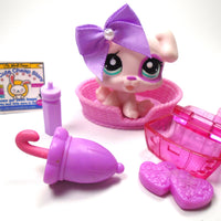 Littlest Pet Shop baby Boxer dog #1534 with accessories - My Cute Cheap Store