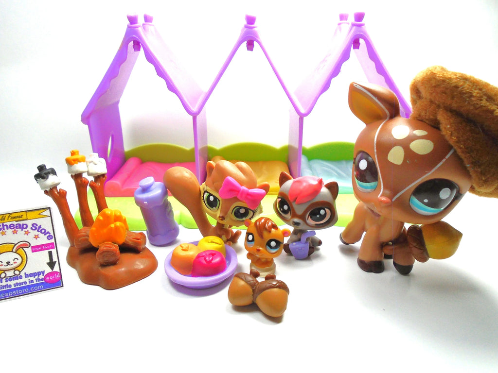 Littlest Pet Shop Mommy Deer #2499 with 3 cute Mini Pets plus accessories My Cute Cheap Store
