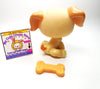 Littlest Pet Shop Golden Retriever dog #286 with a bone My Cute Cheap Store