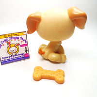 Littlest Pet Shop Golden Retriever dog #286 with a bone My Cute Cheap Store