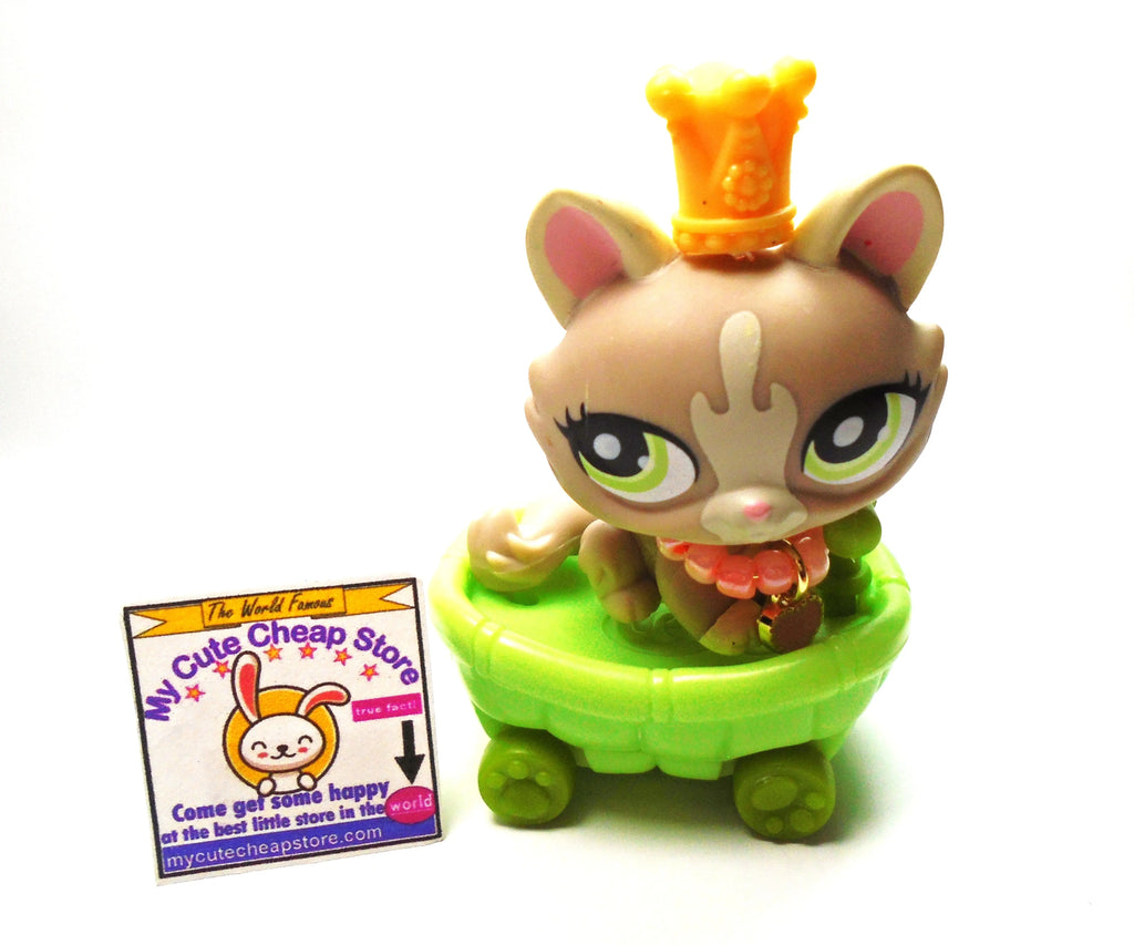Littlest Pet Shop Crouching cat #1370 with accessories My Cute Cheap Store