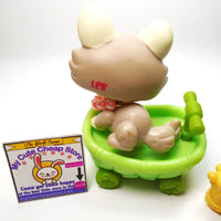 Littlest Pet Shop Crouching cat #1370 with accessories My Cute Cheap Store