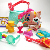 Littlest Pet Shop Postcard Persian cat #1436 with cute accessories My Cute Cheap Store