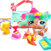 Littlest Pet Shop Postcard Persian cat #1436 with cute accessories My Cute Cheap Store