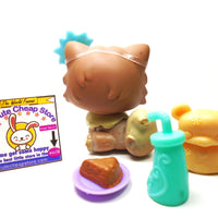 Littlest Pet Shop Brown Persian cat #371 with accessories My Cute Cheap Store