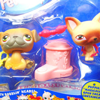 Littlest Pet Shop Pet Pairs Chihuahua #1 and Pug #2 NIB My Cute Cheap Store