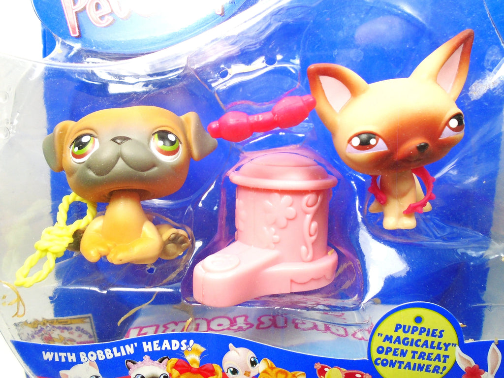 Littlest Pet Shop Pet Pairs Chihuahua #1 and Pug #2 NIB My Cute Cheap Store