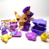 Littlest Pet Shop Angora cat #364 with cute accessories My Cute Cheap Store