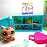 Littlest Pet Shop short hair cat #1024 and kitten #1818 with cute school accessories My Cute Cheap Store