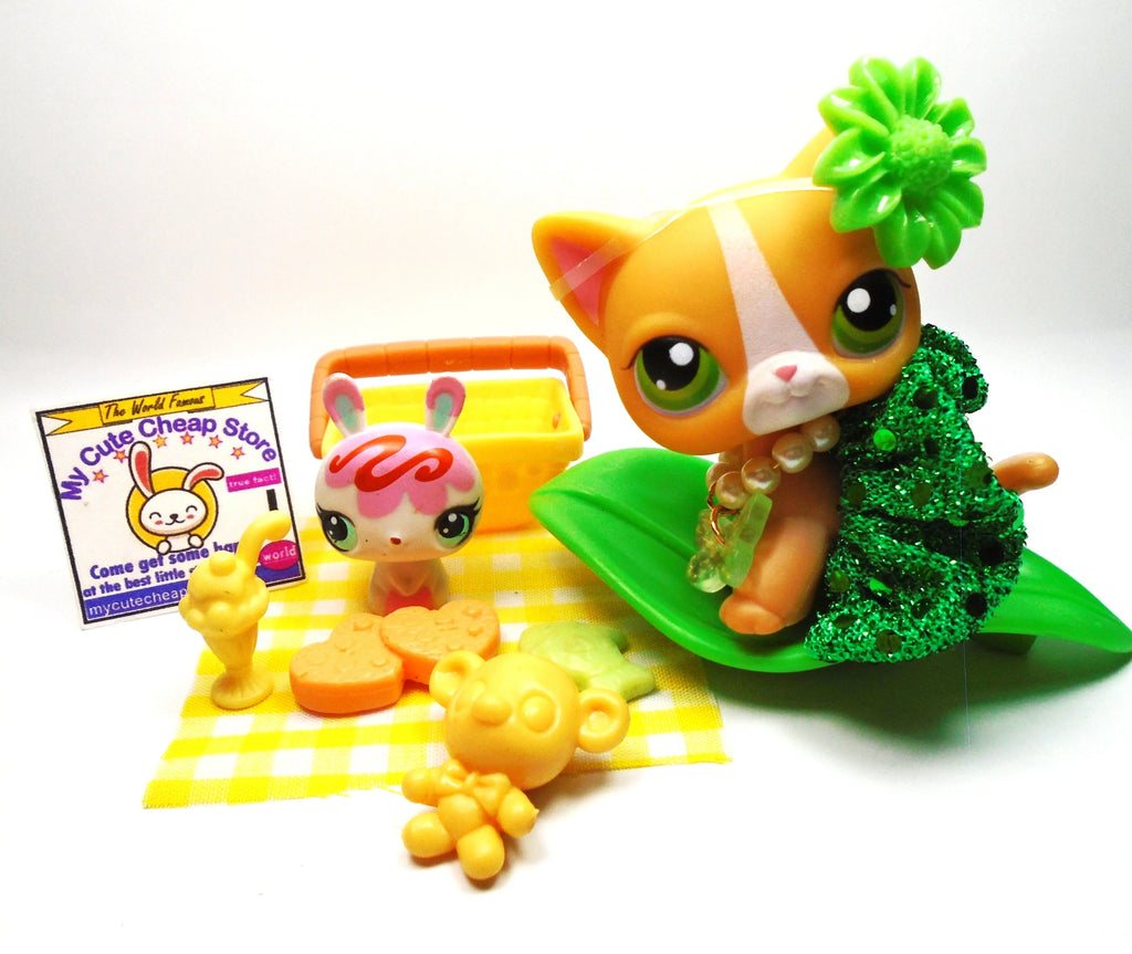 Littlest Pet Shop short hair cat #72 with cute accessories My Cute Cheap Store