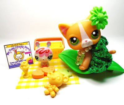 Littlest Pet Shop short hair cat #72 with cute accessories My Cute Cheap Store