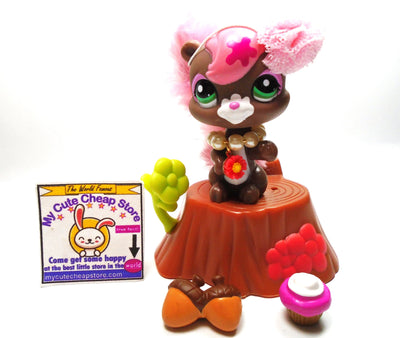 Littlest Pet Shop Fuzzy Tail Squirrel #2641 with accessories My Cute Cheap Store