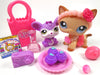 Littlest Pet Shop short hair cat #1024 with a cute Mouse and accessories