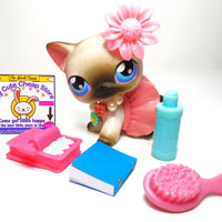Littlest Pet Shop Siamese cat #5 with cute accessories My Cute Cheap Store
