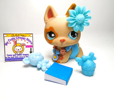 Littlest Pet Shop German Shepard #604 with cute accessories My Cute Cheap Store