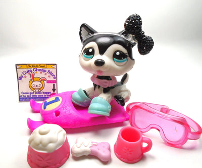Littlest Pet Shop Blythe Husky #2246 with cute accessories My Cute Cheap Store