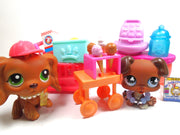 Littlest Pet Shop Cocker Spaniel #960 and Baby Boxer #657 with cute accessories - My Cute Cheap Store