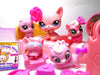 Littlest Pet Shop Rare Pink Sitting cat #2593 with unique and cute accessories plus minis My Cute Cheap Store
