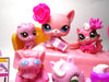 Littlest Pet Shop Rare Pink Sitting cat #2593 with unique and cute accessories plus minis My Cute Cheap Store