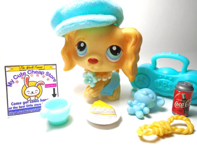 Littlest Pet Shop Cocker Spaniel #91 with cute accessories My Cute Cheap Store