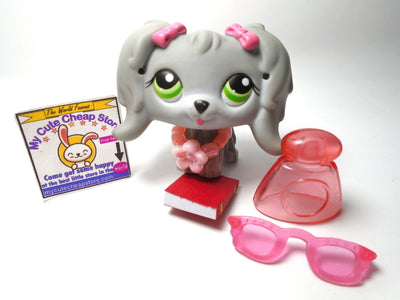 Littlest Pet Shop Maltese dog 3193 with accessories My Cute Cheap Store