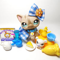 Littlest Pet Shop short hair cat #468 with cute and unique accessories My Cute Cheap Store