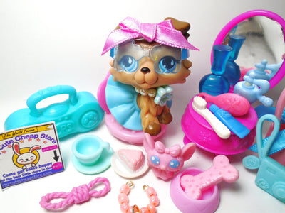 Littlest Pet Shop Collie dog #893 with cute and unique accessories My Cute Cheap Store