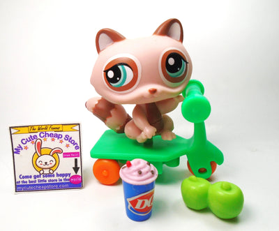 Littlest Pet Shop Raccoon #1409 with cute accessories My Cute Cheap Store
