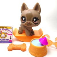 Littlest Pet Shop German Shepard #491 with accessories My Cute Cheap Store