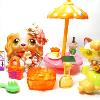 Littlest Pet Shop Cocker Spaniel #79 with kitten #1461 and unique accessories My Cute Cheap Store