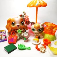 Littlest Pet Shop Cocker Spaniel #79 with kitten #1461 and unique accessories My Cute Cheap Store