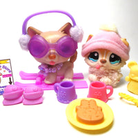 Littlest Pet Shop Mommy and Baby Husky #1012 #1013 with cute accessories My Cute Cheap Store