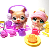 Littlest Pet Shop Mommy and Baby Husky #1012 #1013 with cute accessories My Cute Cheap Store