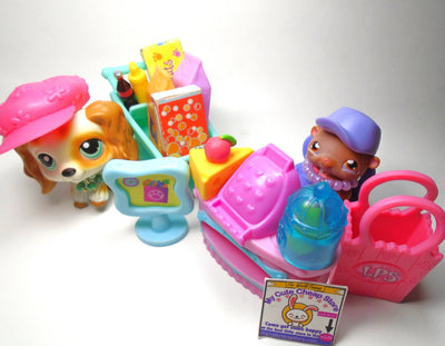 Littlest Pet Shop Cocker Spaniel #344 with a cute gerbil and unique accessories My Cute Cheap Store
