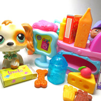 Littlest Pet Shop Cocker Spaniel #344 with a cute gerbil and unique accessories My Cute Cheap Store
