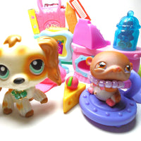 Littlest Pet Shop Cocker Spaniel #344 with a cute gerbil and unique accessories My Cute Cheap Store